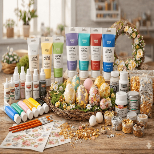 Materiale pentru decorat ouă și aranjamente